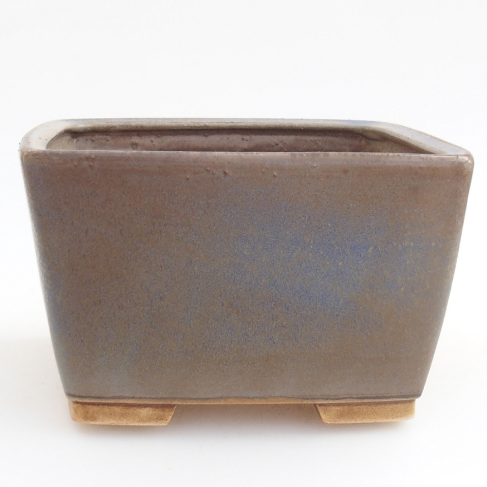 Keramická bonsai miska 15 x 15 x 9,5 cm, barva modrá