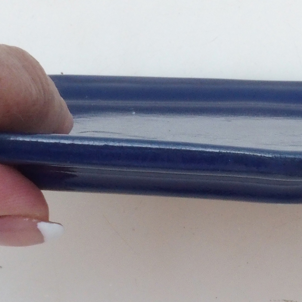 Keramická podmiska H51 -18,5 x 14,5 x 1 cm - modrá