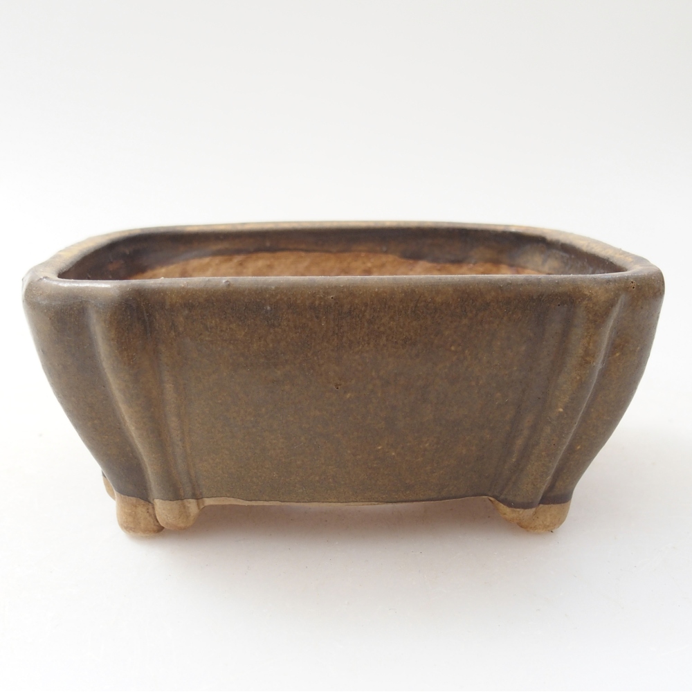 Keramická bonsai miska 10 x 9 x 5 cm, barva hnědá