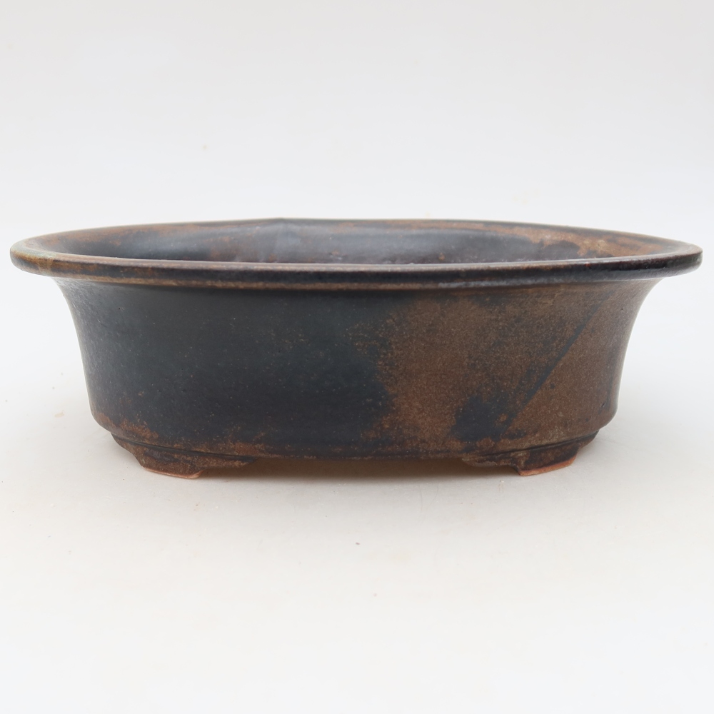 Keramická bonsai miska 22,5 x 17,5 x 6,5 cm, barva hnědá