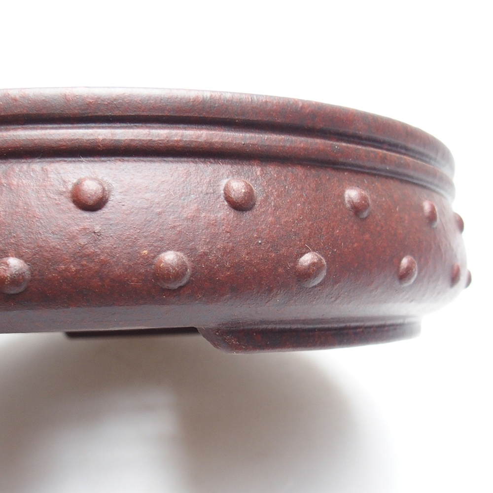 Miska 18 x 18 x 4 cm barva hnědočervená