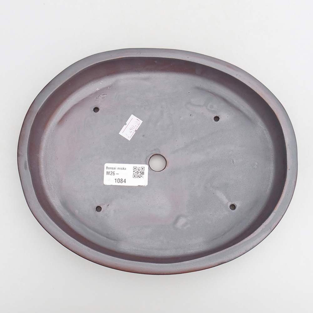 Keramická bonsai miska 24 x 19,5 x 4 cm, barva kovová