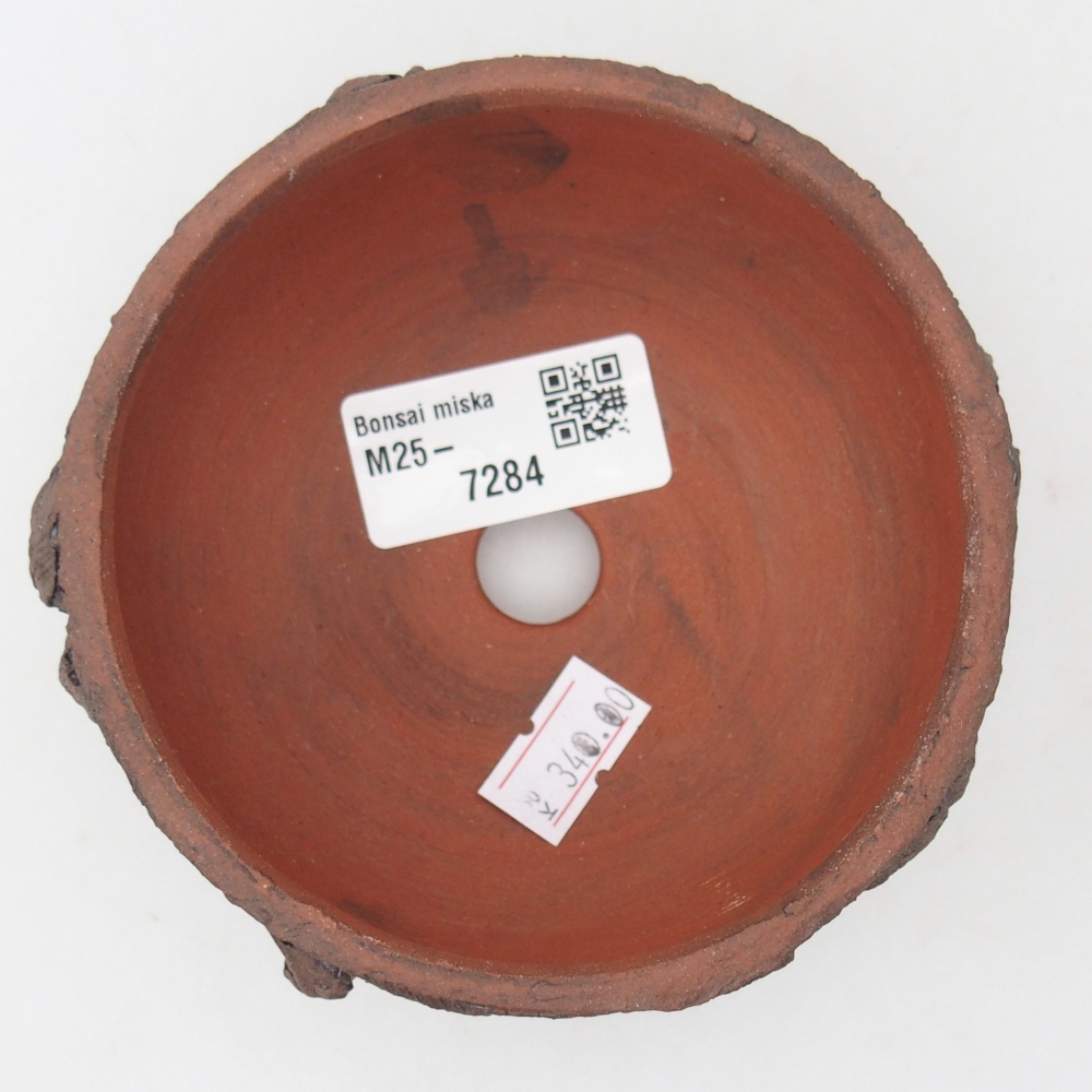 Keramická bonsai miska 10 x 10 x 5 cm, barva hnědá