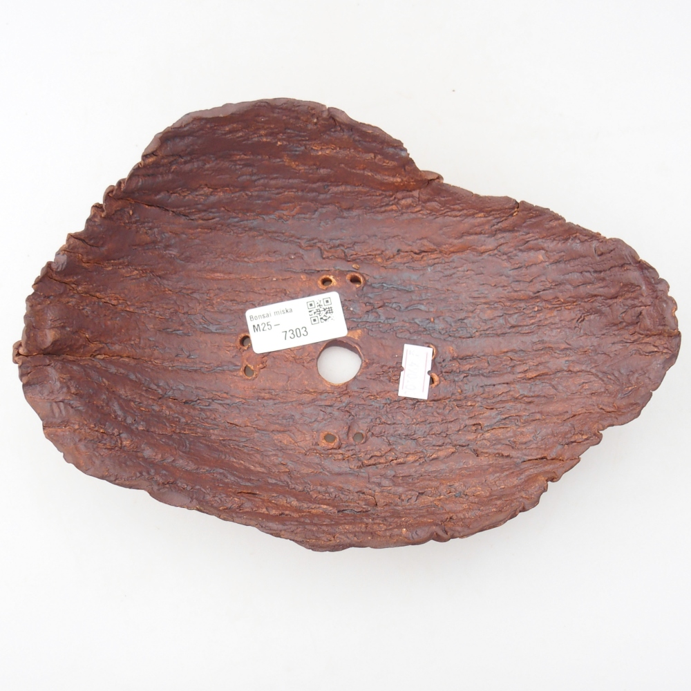 Keramická Skořápka  24 x 17 x 7 cm , barva hnědá