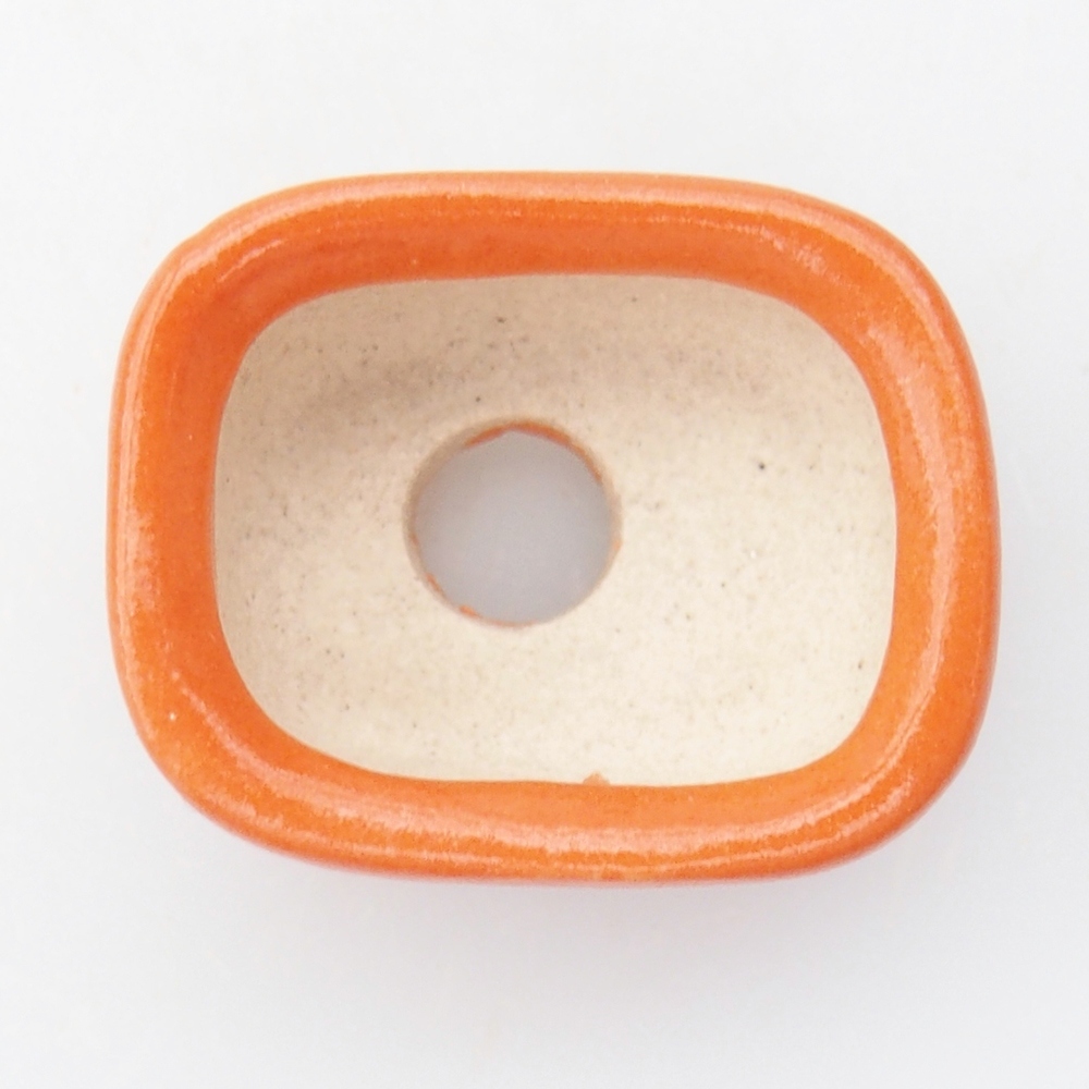 Mini bonsai miska 2,5 x 2,5 x 1 cm, barva oranžová