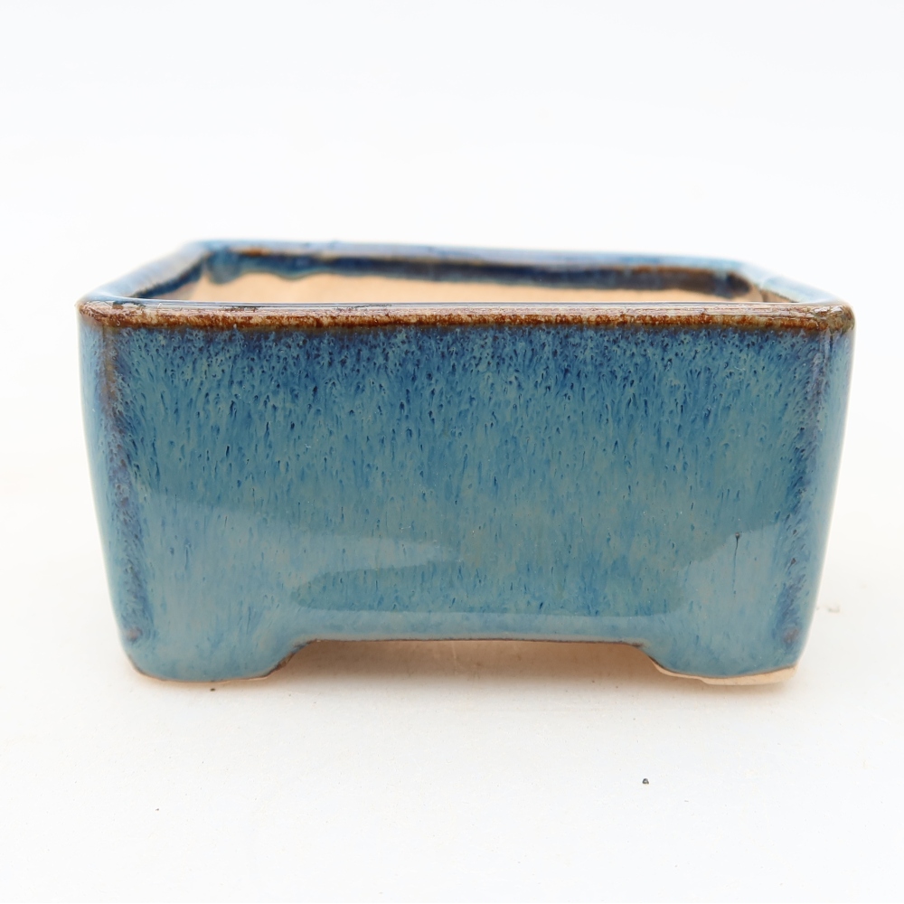 Keramická bonsai miska 6,5 x 5 x 3,5 cm, barva modrá