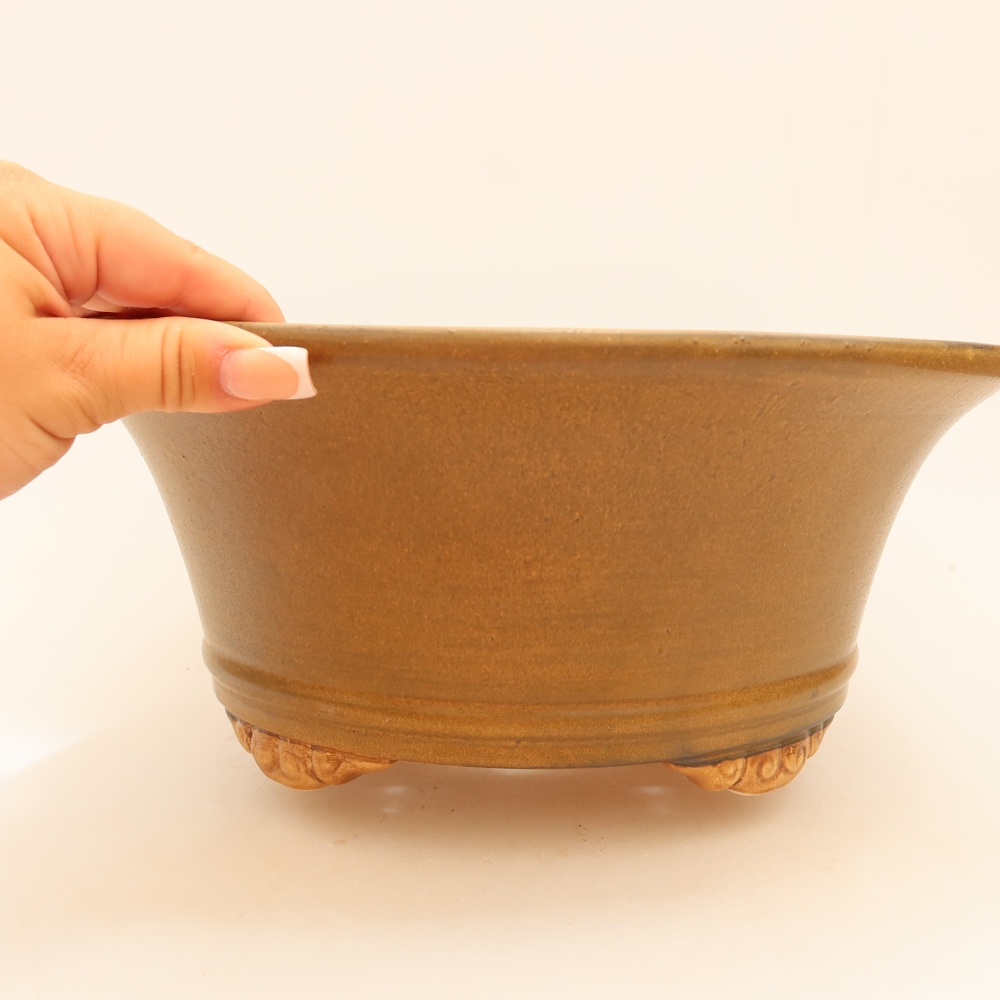 Keramická bonsai miska 29 x 29 x 12 cm, barva hnědá