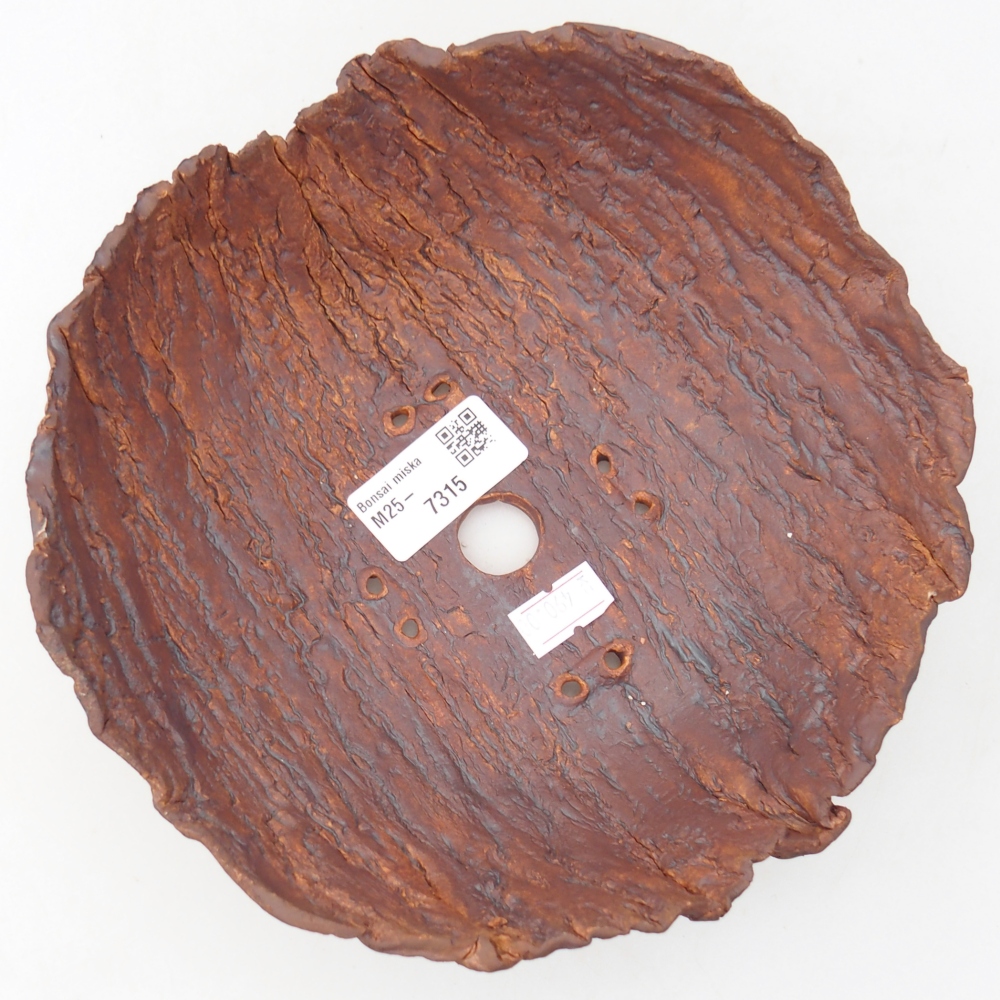 Keramická Skořápka  18,5 x 18,5 x 8 cm , barva hnědá