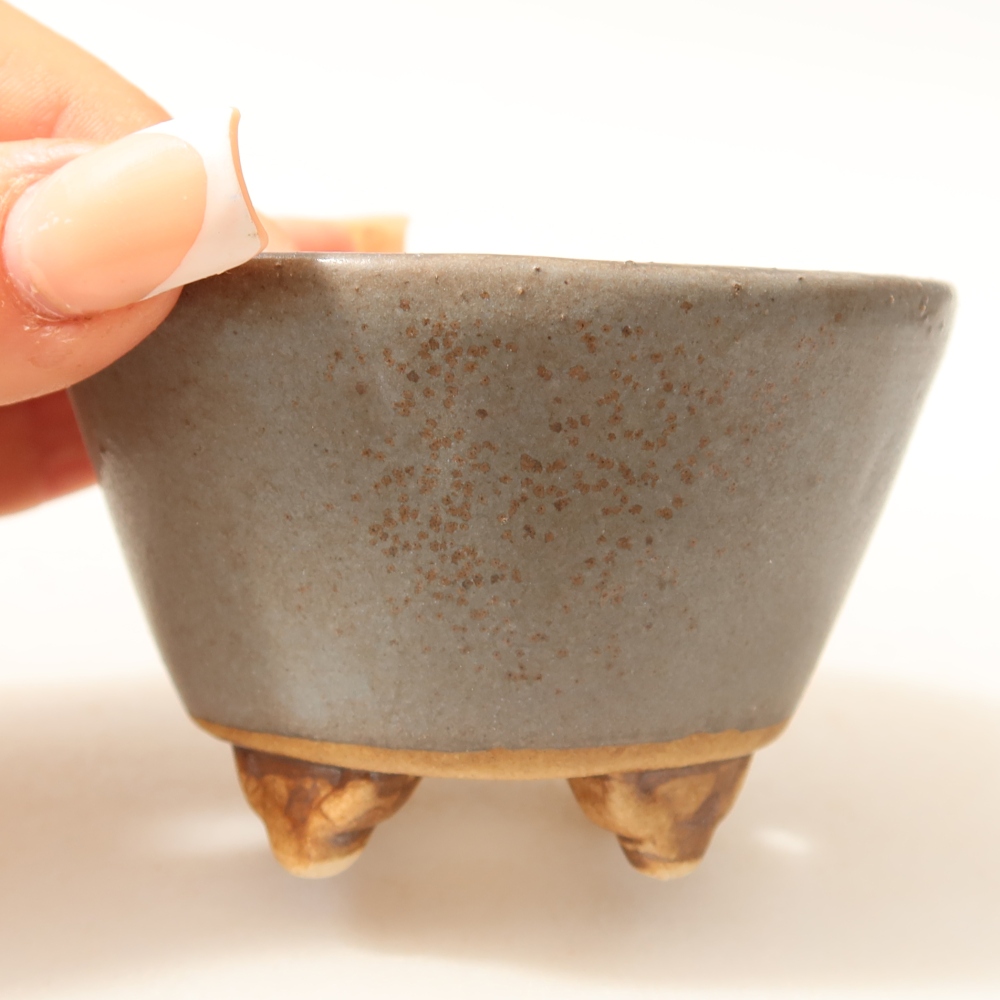 Keramická bonsai miska 8,5 x 8,5 x 5 cm, barva modrá