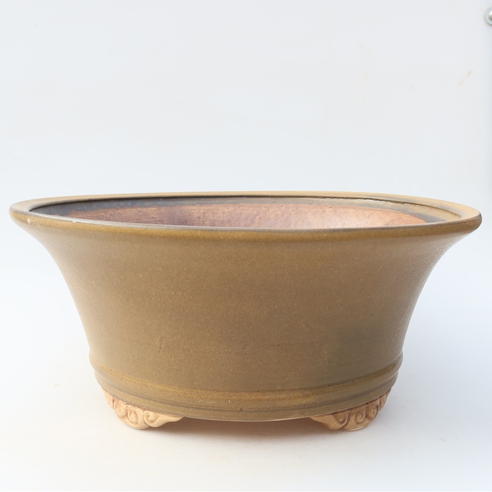 Keramická bonsai miska 29 x 29 x 12,5 cm, barva hnědá