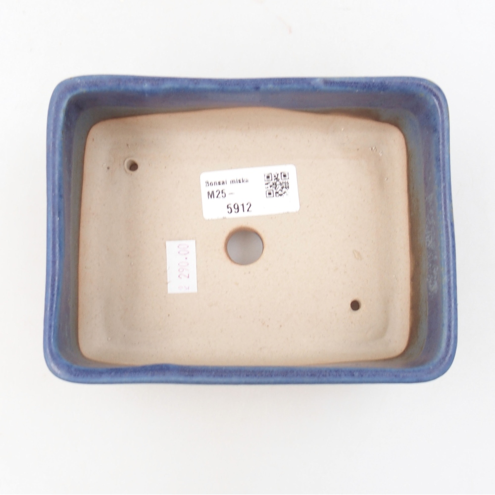Keramická bonsai miska 14,5 x 11 x 5,5 cm, barva modrá