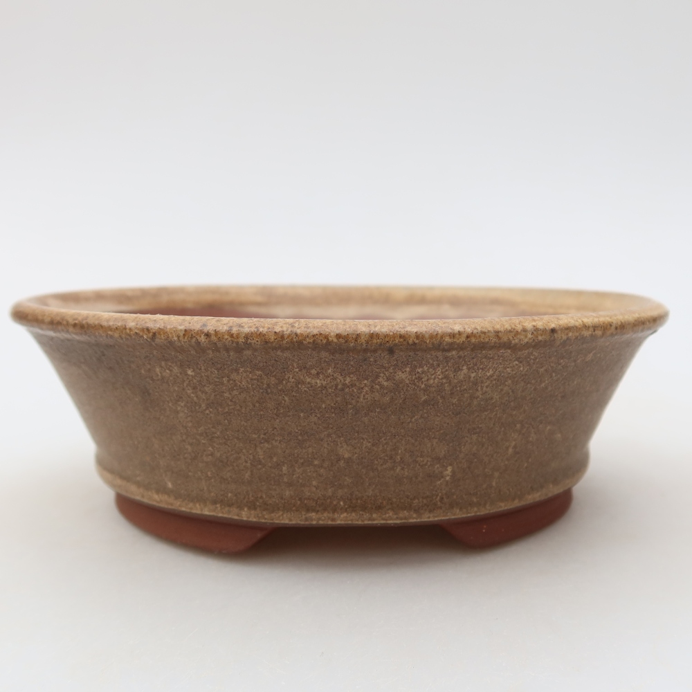 Keramická bonsai miska 15,5 x 15,5 x 5 cm, barva hnědá