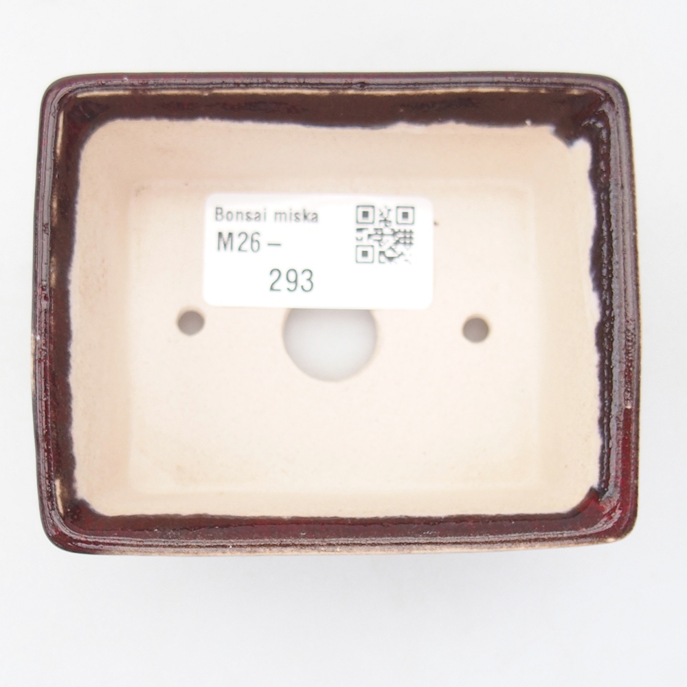 Mini bonsai miska 9 x 7 x 3,5 cm, barva červená