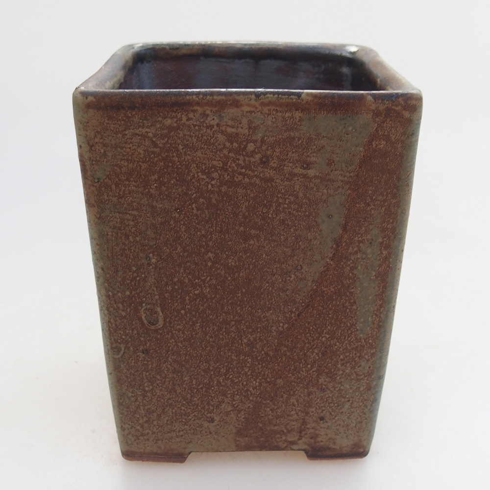 Keramická bonsai miska 7 x 7 x 9,5 cm, barva modrohnědá