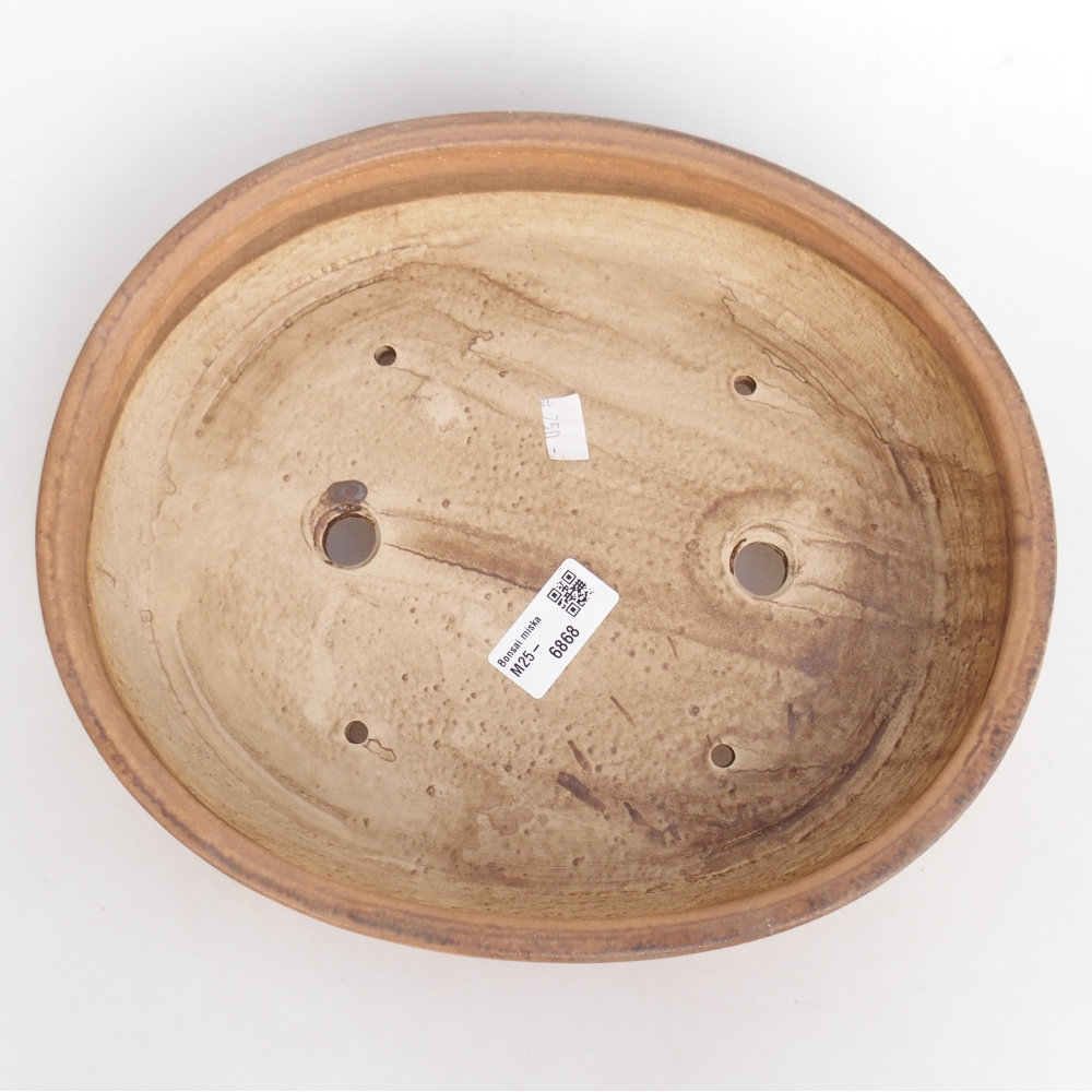 Keramická bonsai miska 28 x 24 x 6 cm, barva růžová