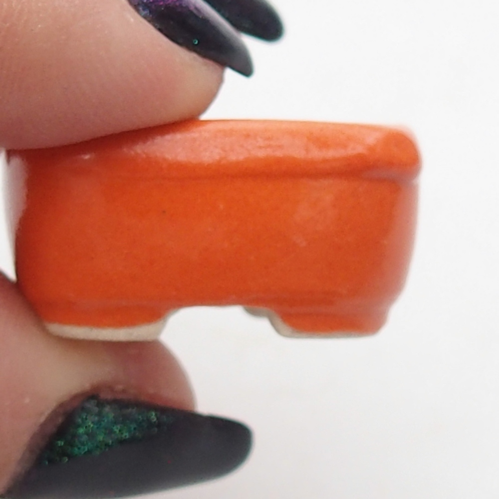 Mini bonsai miska 2,5 x 2,5 x 1 cm, barva oranžová