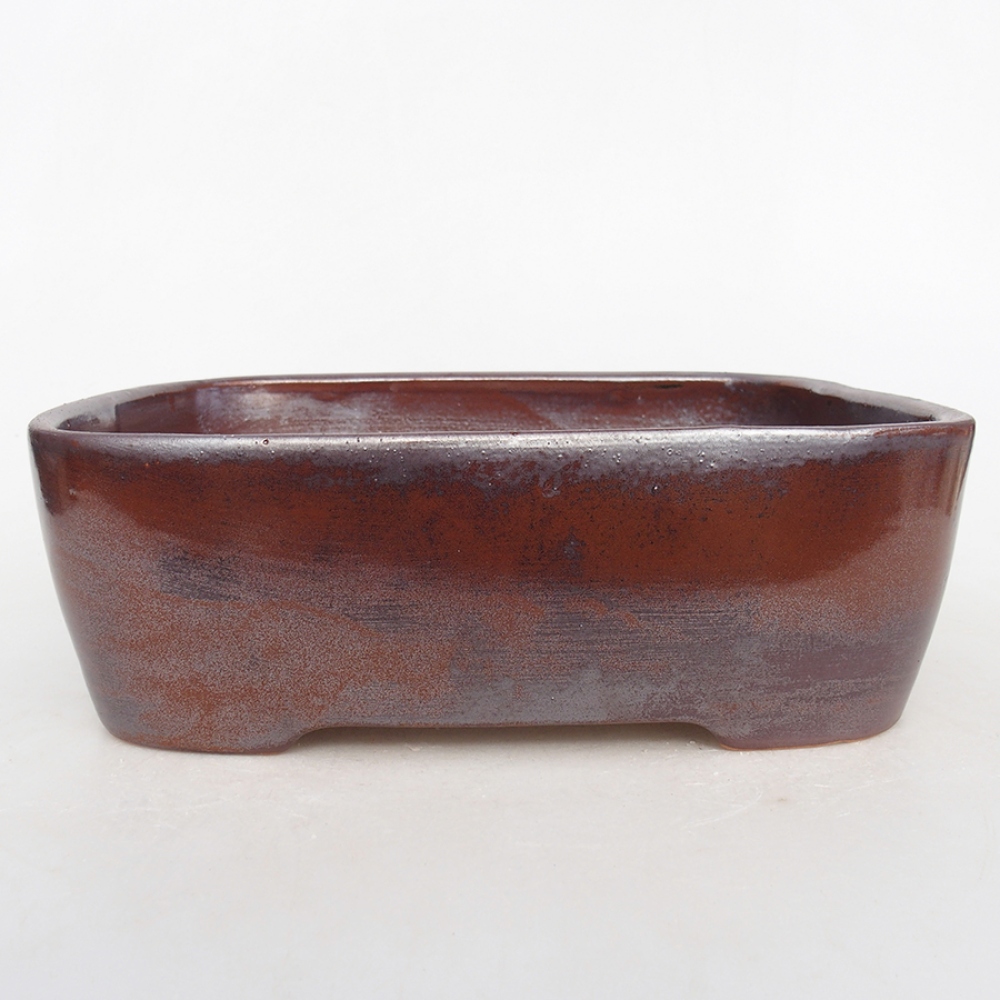 Keramická bonsai miska 23,5 x 18 x 7,5 cm, barva hnědá