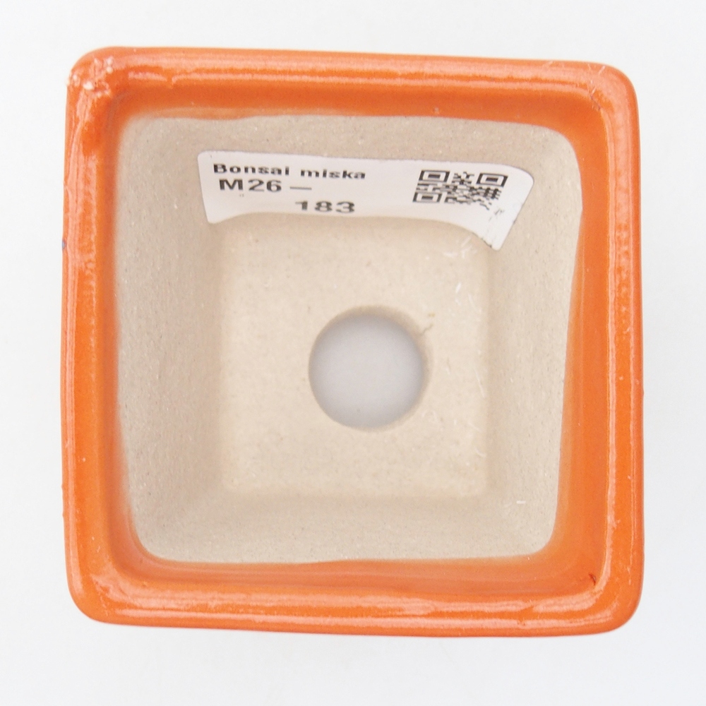 Mini bonsai miska 6 x 6 x 5 cm, barva oranžová