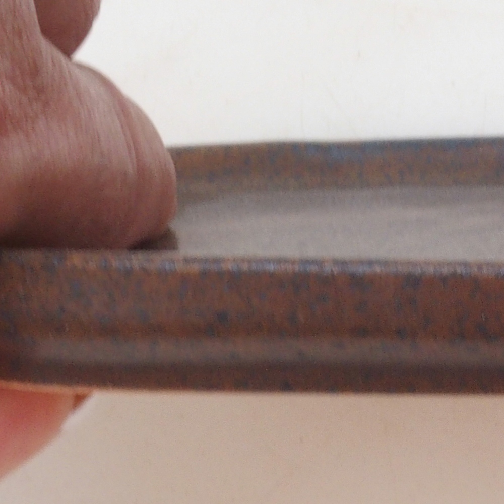 Keramická podmiska H32 - 13 x 11 x 1 cm - hnědá