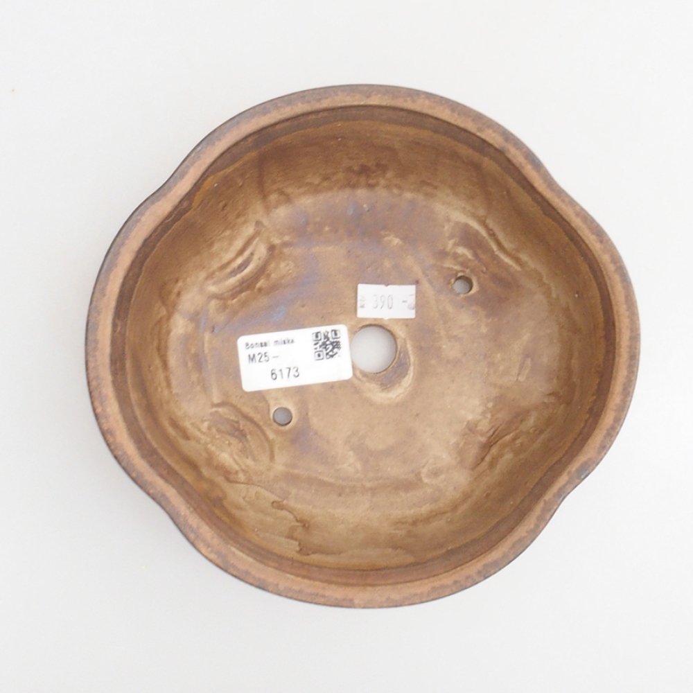 Keramická bonsai miska 18 x 17 x 6 cm, barva hnědá