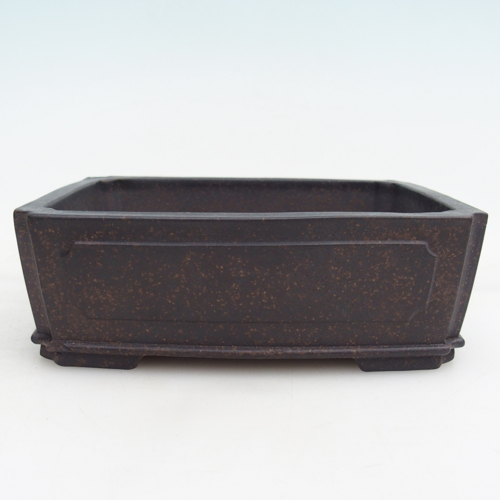 Keramická bonsai miska 15 x 11,5 x 5 cm, barva hnědookrová