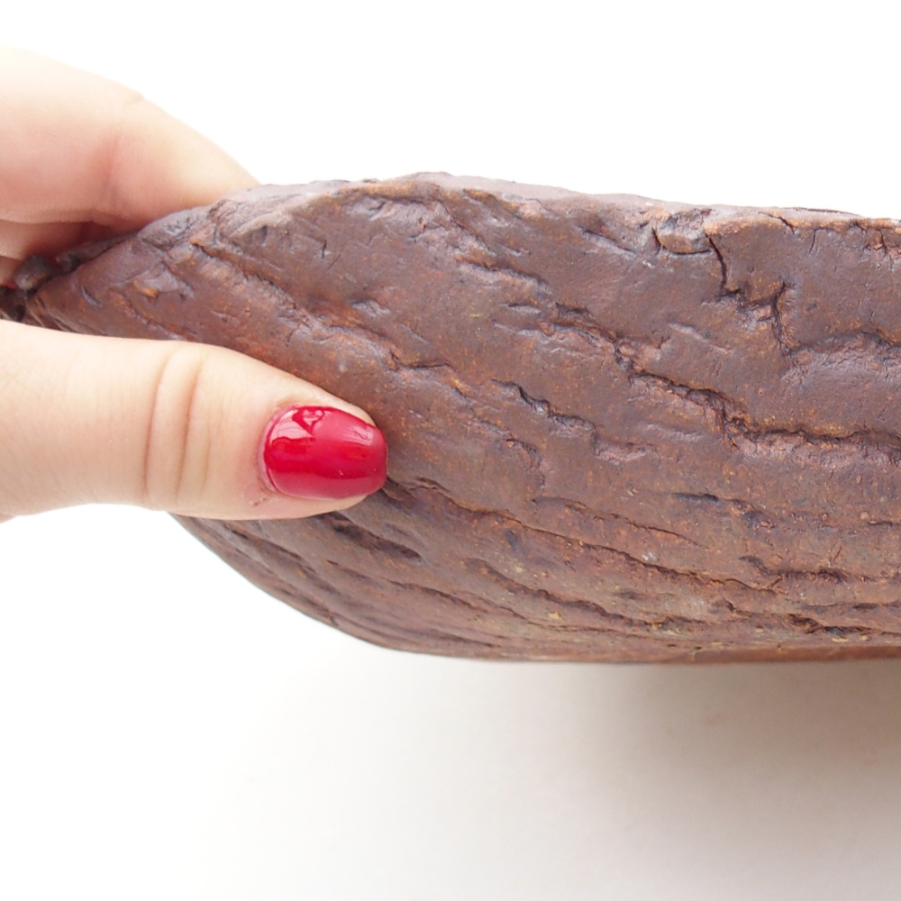 Keramická Skořápka  31 x 21 x 7,5 cm , barva hnědá