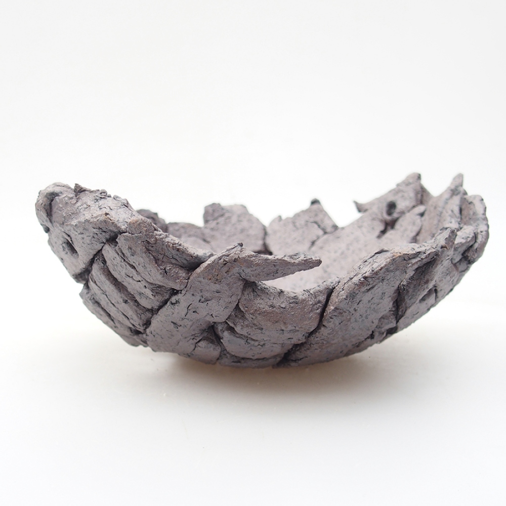 Keramická Skořápka  16 x 14 x 6,5 cm , barva kovová