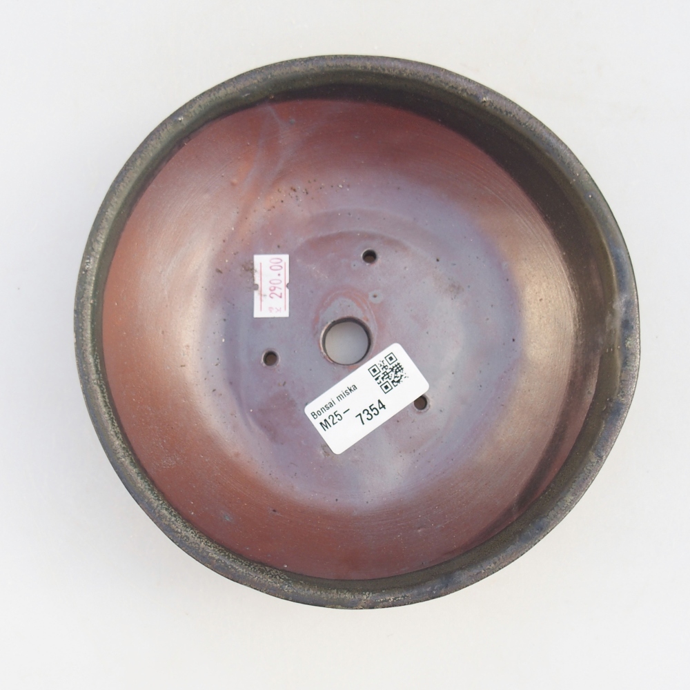 Keramická bonsai miska 17,5 x 17,5 x 5 cm, barva šedá