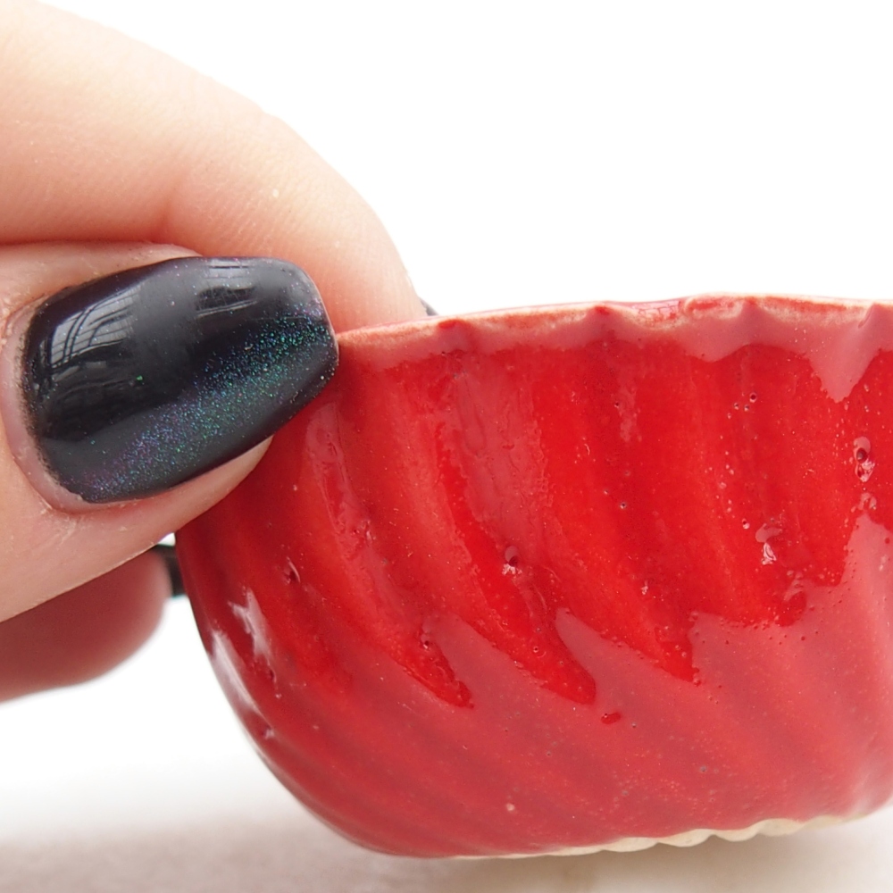 Mini bonsai miska 5,5 x 5,5 x 2,5 cm, barva červená