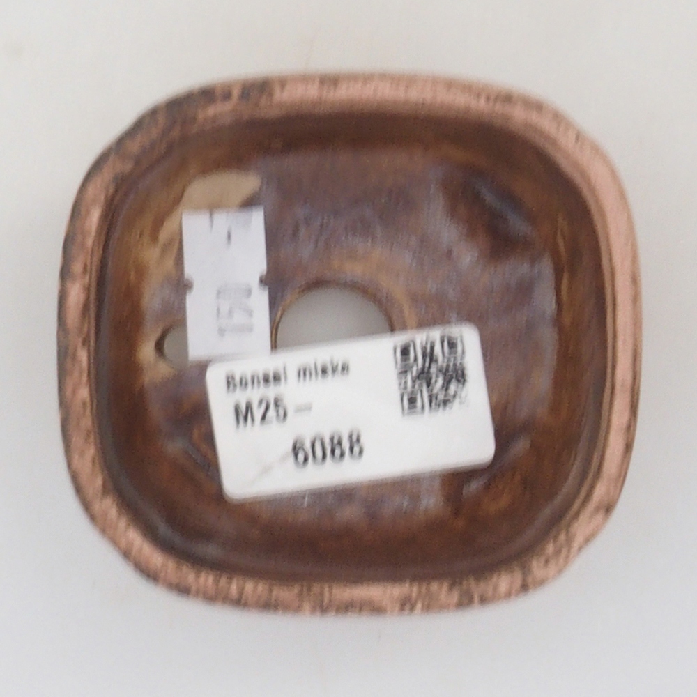 Keramická bonsai miska 7,5 x 7,5 x 3,5 cm, barva růžová
