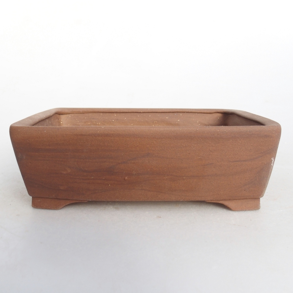 Keramická bonsai miska 14,5 x 12,5 x 5 cm, barva hnědá