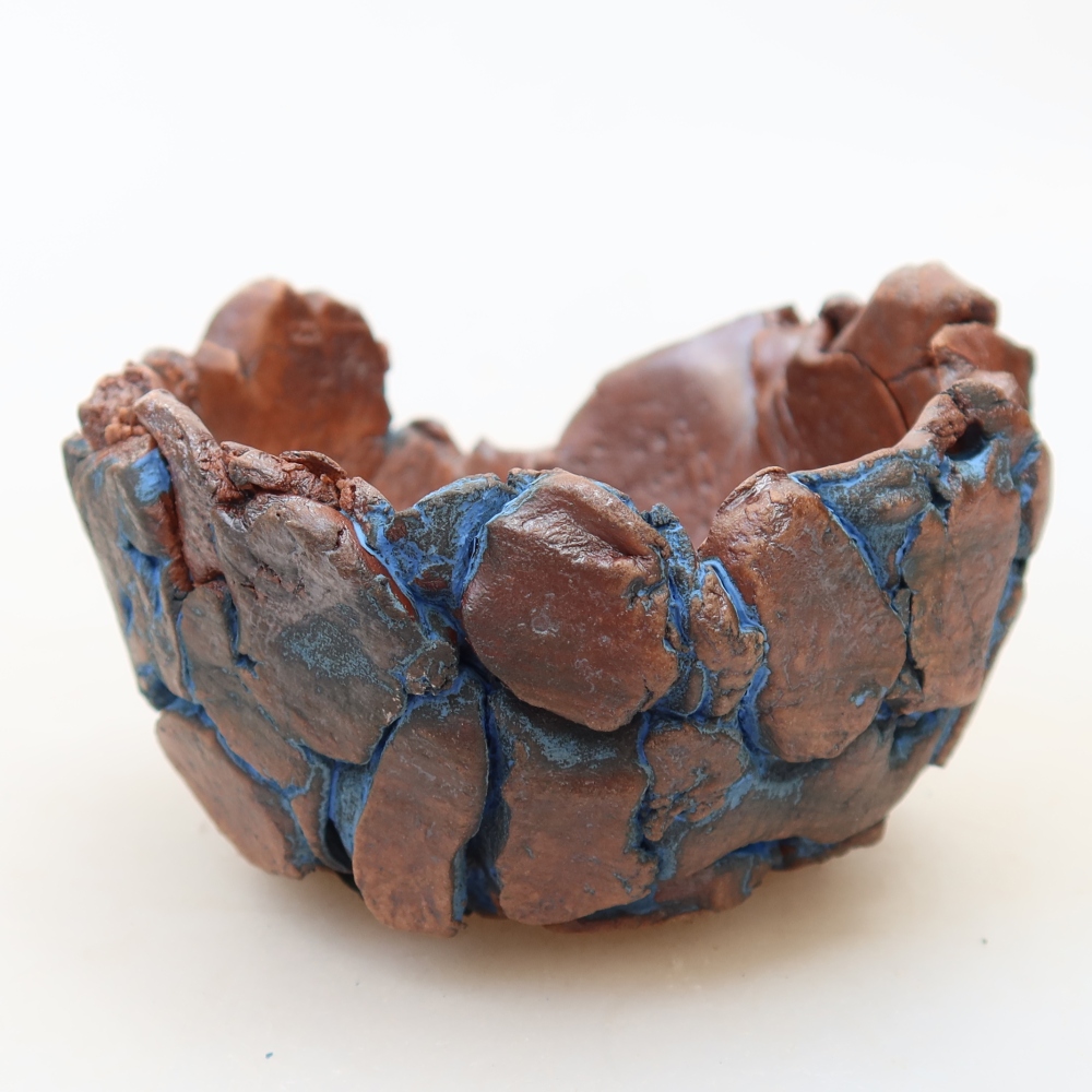 Keramická Skořápka 9 x 8,5 x 5 cm , barva modrá