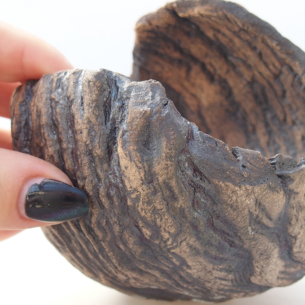 Keramická Skořápka 10 x 9 x 10 cm , barva hnědá