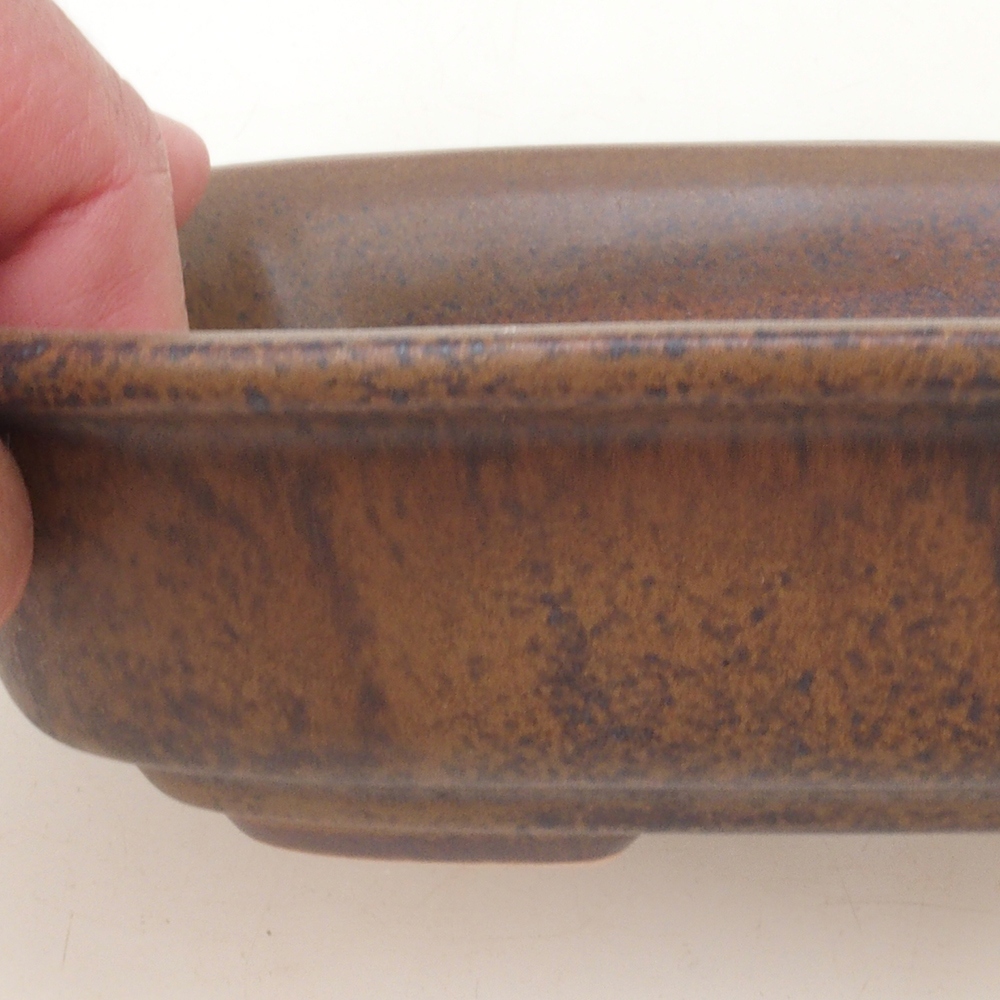 Bonsai miska H02 - 19 x 13 x 5 cm. - hnědá