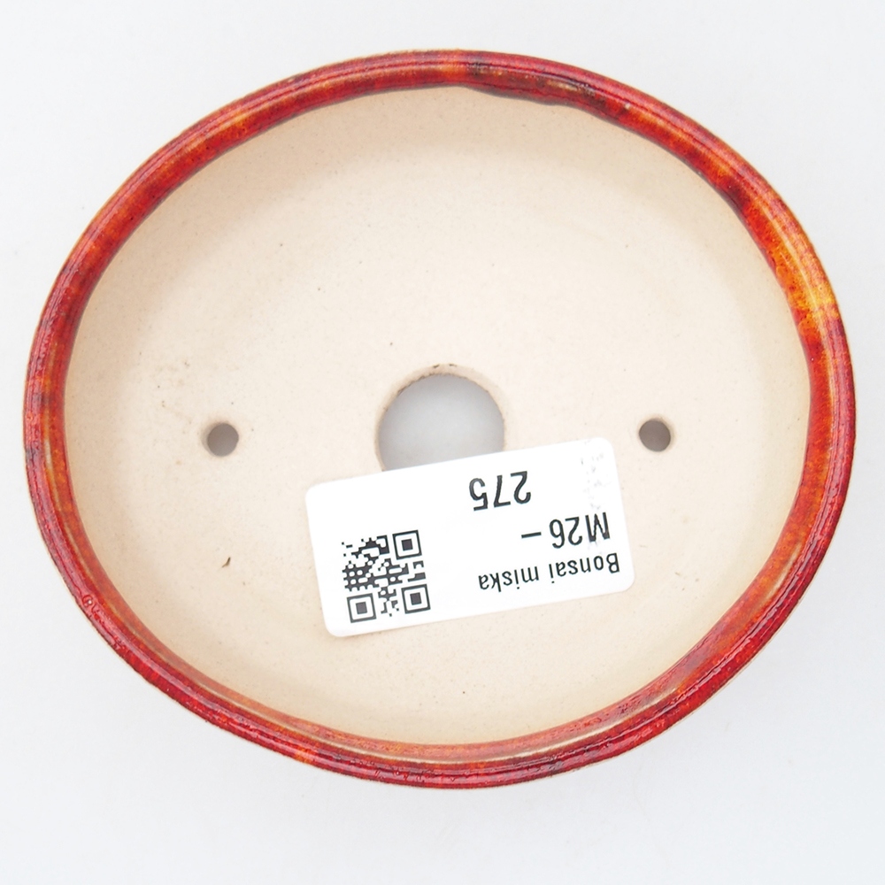 Mini bonsai miska 9,5 x 8,5 x 3 cm, barva oranžová