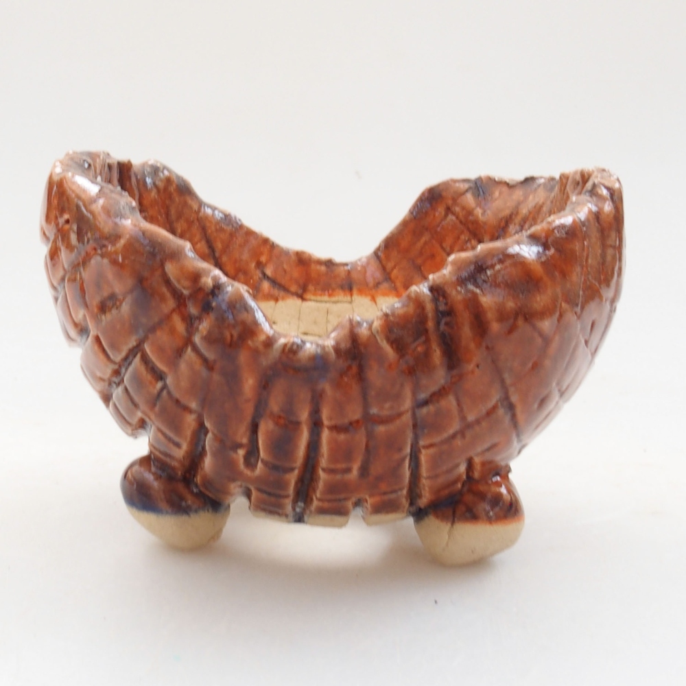 Keramická Skořápka  7,5 x 7 x 6 cm , barva hnědá