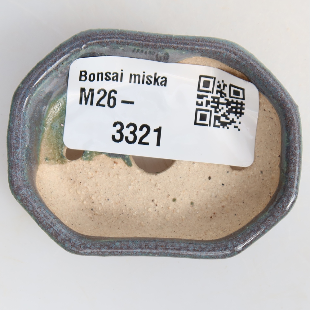 Keramická bonsai miska 5,5 x 4,5 x 2 cm, barva šedá