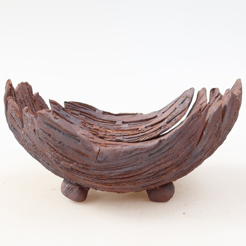 Keramická Skořápka  15 x 11 x 7,5 cm , barva hnědá