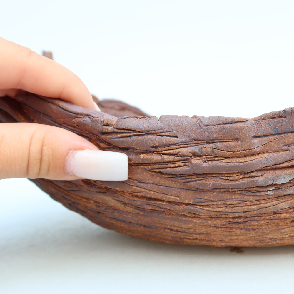 Keramická Skořápka  27 x 18,5 x 10 cm , barva hnědá