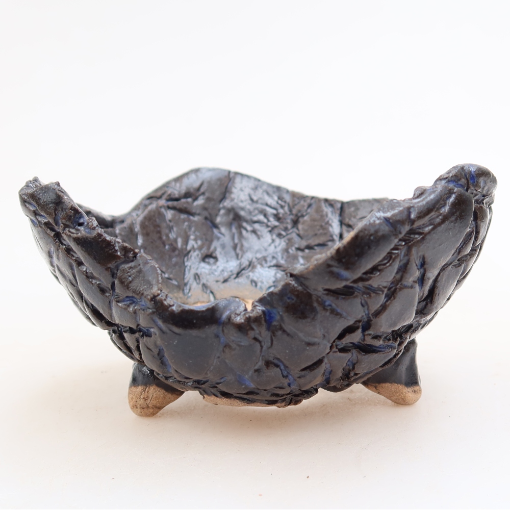 Keramická Skořápka  9,5 x 9,5 x 5 cm , barva černomodrá