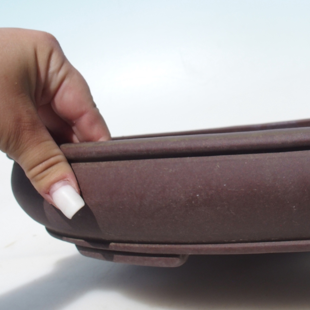 Bonsai miska 41 x 33 x 6,5 cm -  barva hnědá