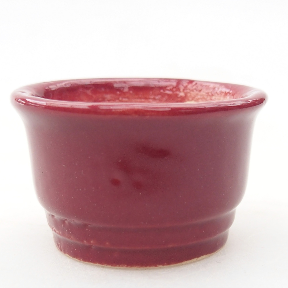 Mini bonsai miska 4 x 4 x 2 cm, barva vínová