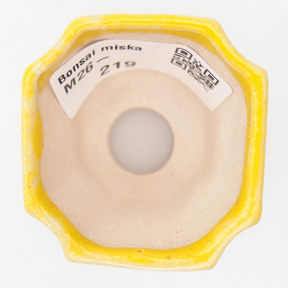 Mini bonsai miska 4,5 x 4,5 x 4 cm, barva žlutá