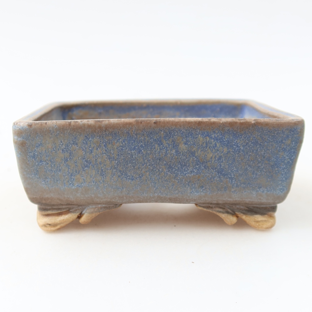 Keramická bonsai miska 10 x 8 x 4 cm, barva modrá