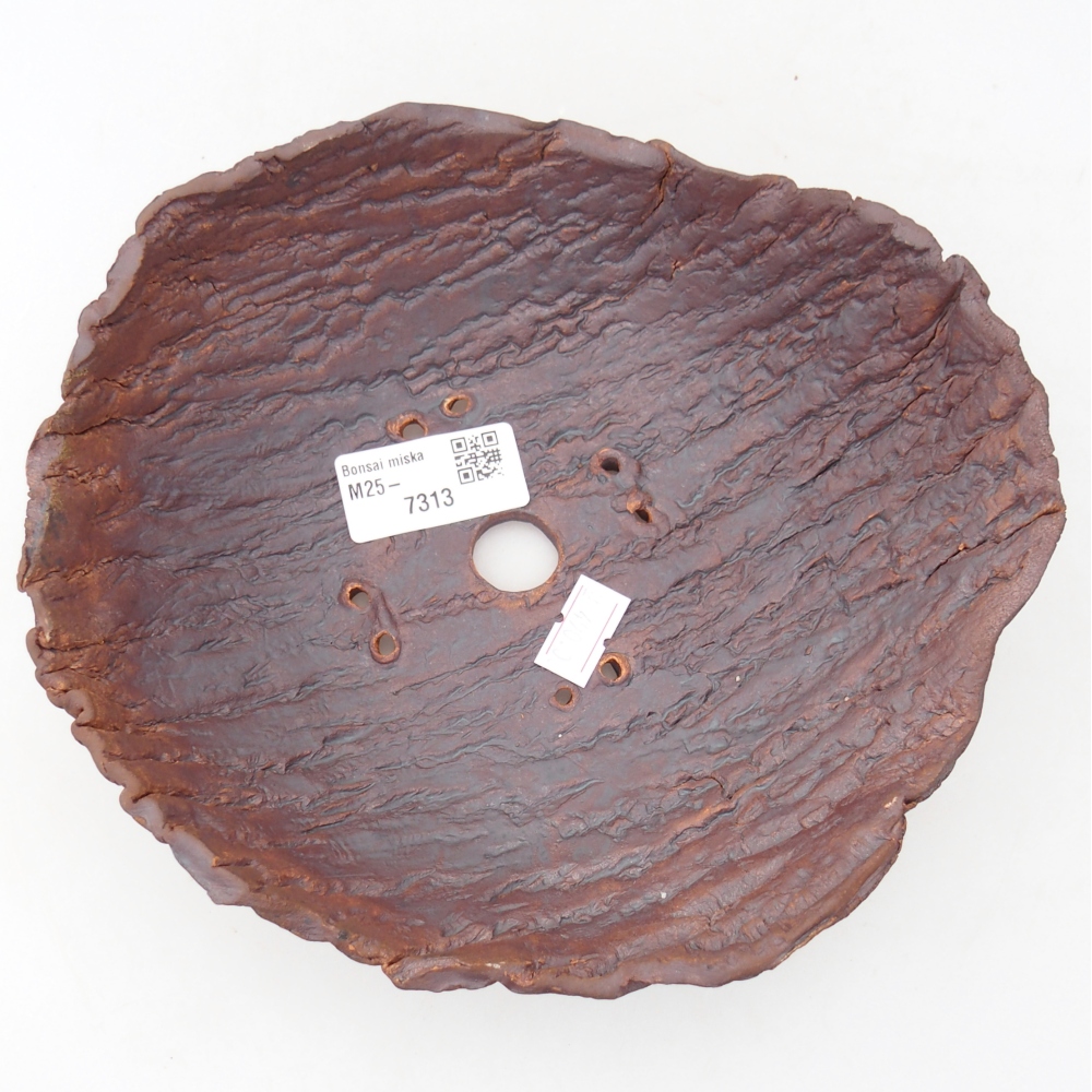 Keramická Skořápka  19,5 x 18 x 6,5 cm , barva hnědá