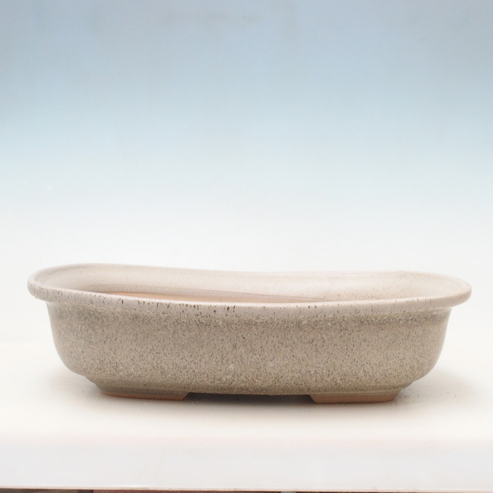 Bonsai miska + podmiska H10 - 37 x 28 x 9 cm. - béžová