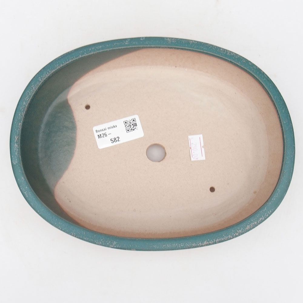 Keramická bonsai miska 22 x 17 x 4 cm, barva modrá