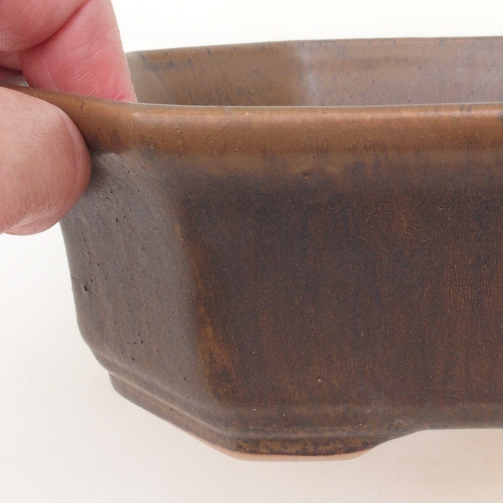 Bonsai miska H14 - 17,5 x 17,5 x 6 - hnědá