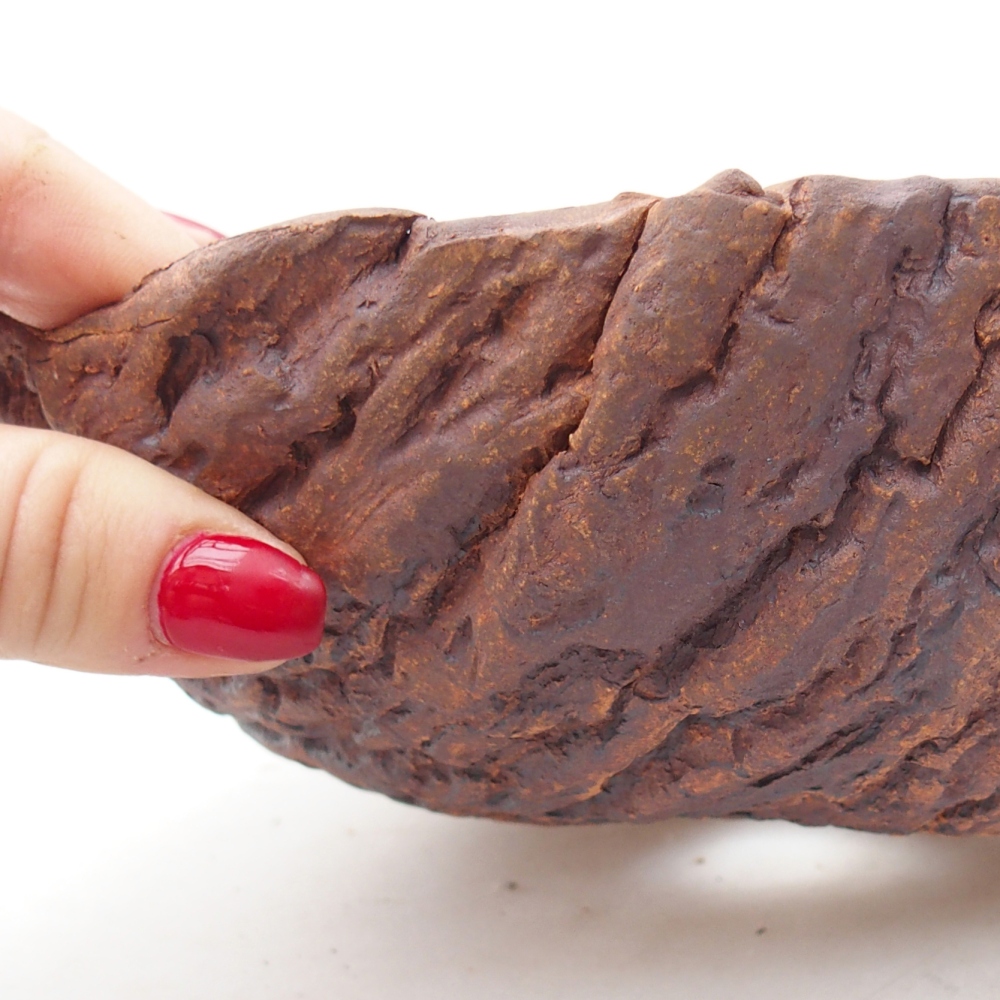 Keramická Skořápka  18,5 x 18,5 x 8 cm , barva hnědá