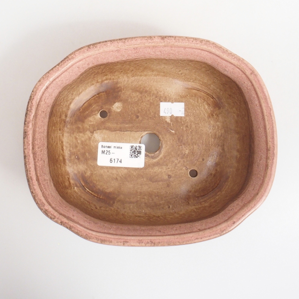 Keramická bonsai miska 11,5 x 16 x 6,5 cm, barva růžová